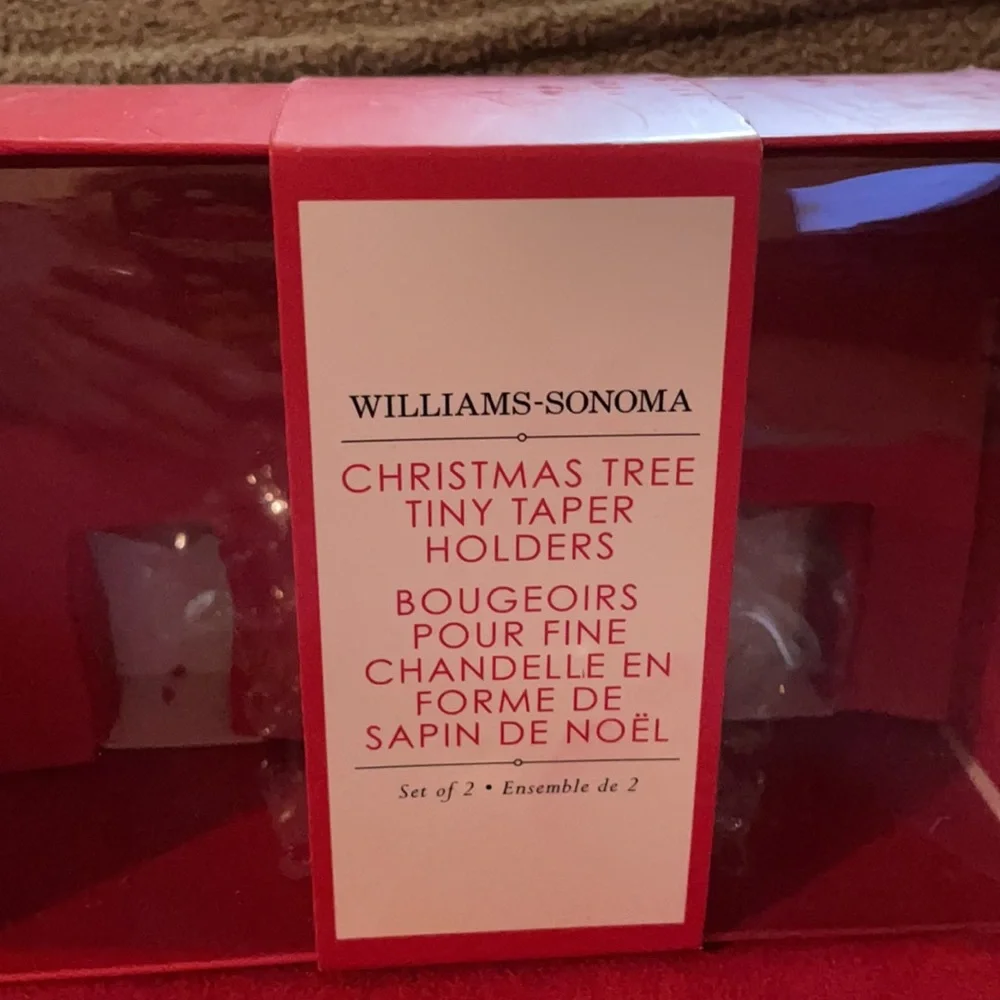 Williams Sonoma Cmas Tree Tiny Taper Holders!